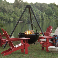 A Hanging Tripod Fire Pit & BBQ