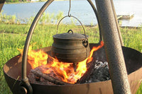 A Hanging Tripod Fire Pit & BBQ