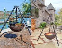 A Hanging Tripod Fire Pit & BBQ