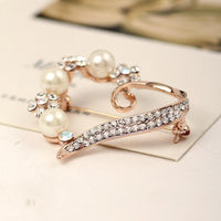 Hot girl gorgeous heart-shaped rhinestone brooch